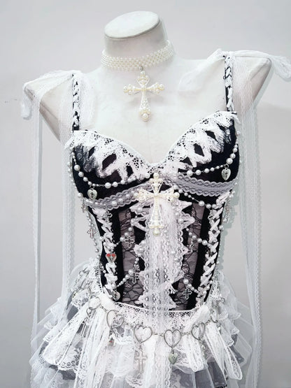 vintage tops  fairy grungey2k crop topLolitaTank Tops Kawaii Tank Tops Gothic Tank Tops gothic clothes e girl clothes Lace Tops