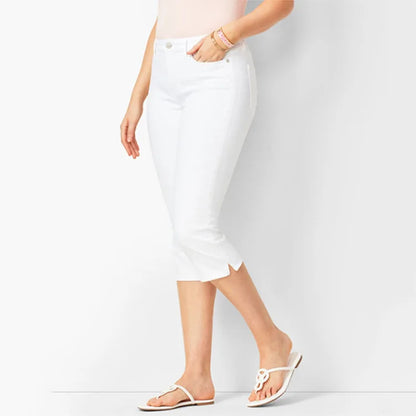 Summer Woman's Jeans Cropped Jeans Ladies Cropped Trousers Skinny Knee Length Jeans Women Elastic High Waist Mom Jeans Oversize