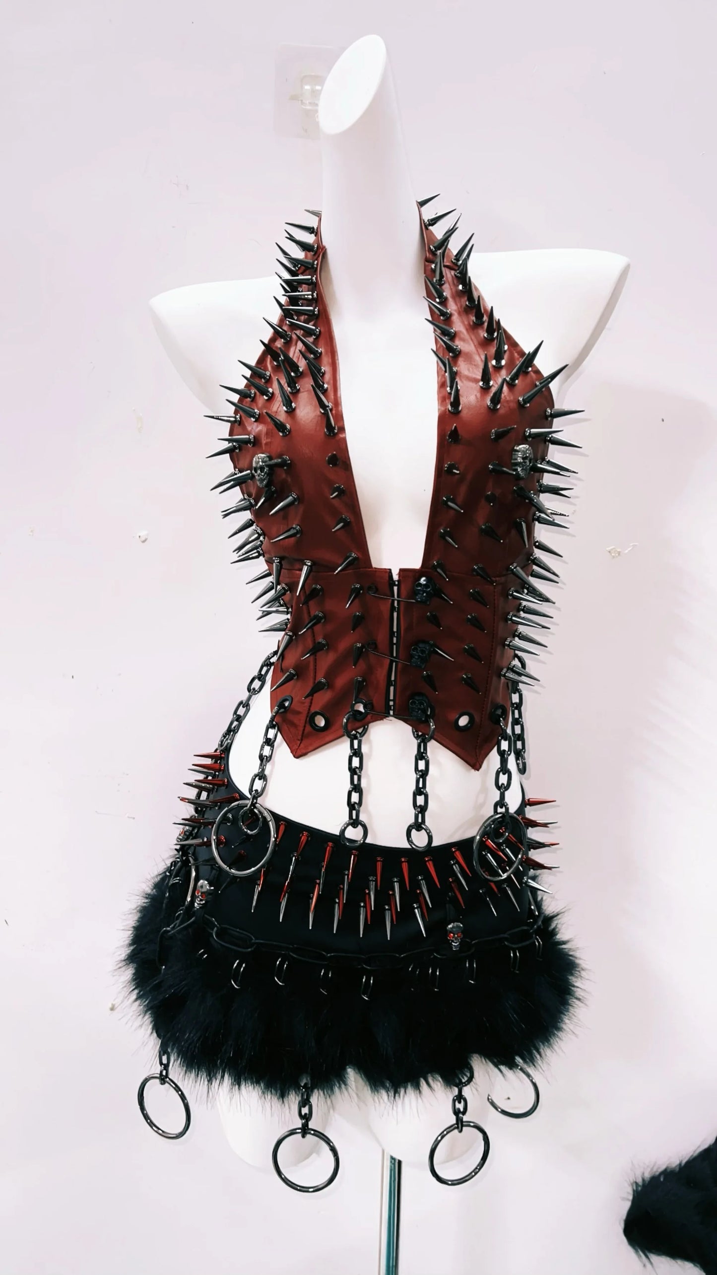 Gothic Tank Tops Punk Tank Tops halter topy2k clothes y2k crop top gothic clothes y2k top rivetTank Tops Skull top vintage tops