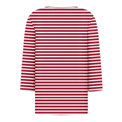 Tops For Women Women'S T Shirt Tee Print Button 3/4 Sleeve Daily Weekend Fashion Basic V Neck Regular Top Ropa De Mujer New