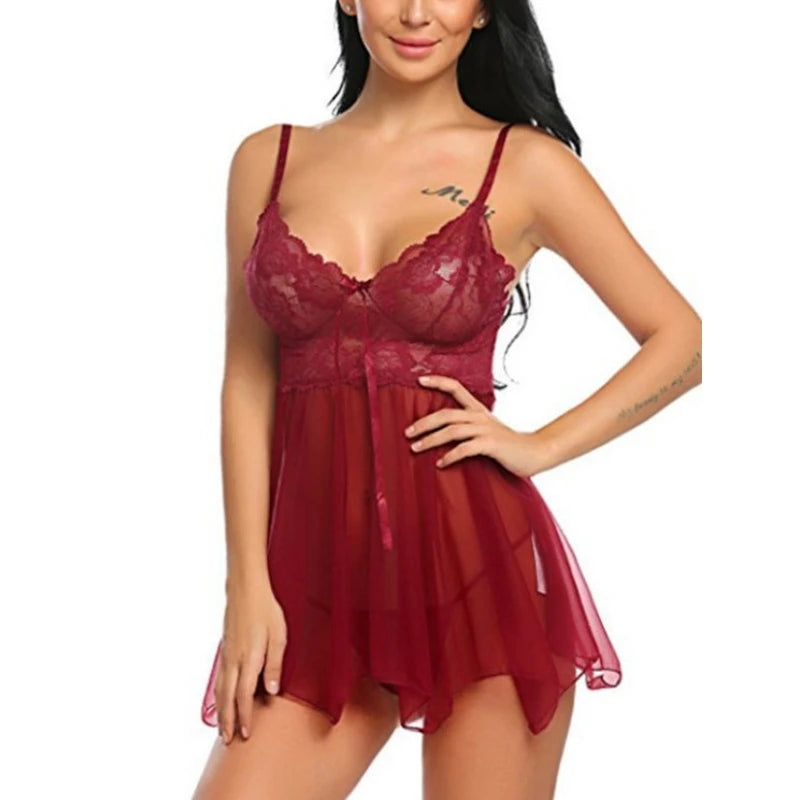 Sex Clothes Open Crotch Bra Lace Sleepwear Erotic Hot Sexy Costumes Wedding Erotic Bodysuit Women Babydolls Dress Sexy Lingerie