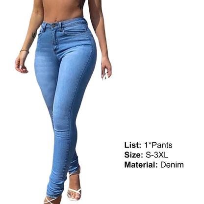 Women High Waist Jeans 2024 Spring Summer Skinny Casual Office Lady Slim Lifting Butt Denim Pencil Pants Female Elastic Trousers