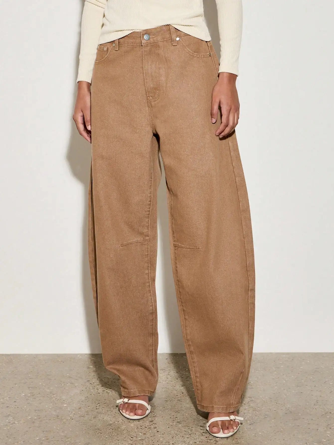 European style  American retro  high waisted wide leg jeans for women  new style for spring summer 2025  loose and slimming effe