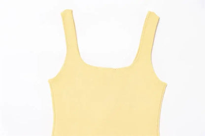 Tops Women's 2025 New Summer Knit Tops Fashion Elastic Slim Knit Elegant Holiday Young Women Tops Street Chic Student Camis Tops