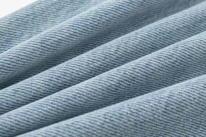 HH Female Fashion Denim Jeans Loose Solid Long Pants With Gradient All Match Streetwear Mujer Casual Baggy Chic Trousers