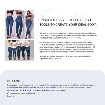 Women's Fashion Two Tone Jeans Pushed Up Peach Buttocks Flared Trousers Stylish Slim Fit High Waisted Denim Pants Ladies Outwear