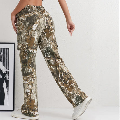 2025 Denim Pants Women's Jeans Camouflage Euramerican High Waist Girl Style Jean Trousers Colorful Straight Leg Wide Leg Pants