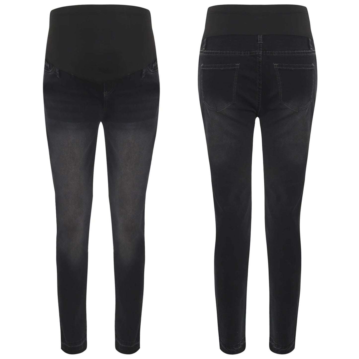 Pregnant Women High Waist Support Belly Jeans Maternity Hip Lifting Elastic Denim Pants Daily Work Wear Streetwear Loungewear