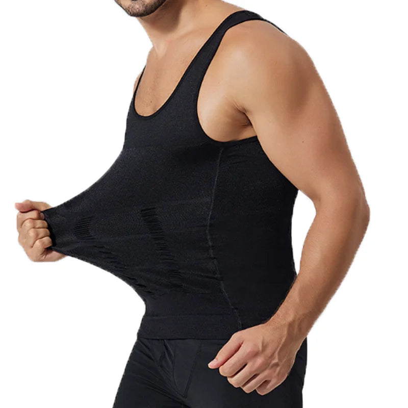 Mens Compression Sleeveless Jersey Fitness Clothes Training Shirts Gym Tank Tops Running Sports Skinny Vest Tight T-Shirt