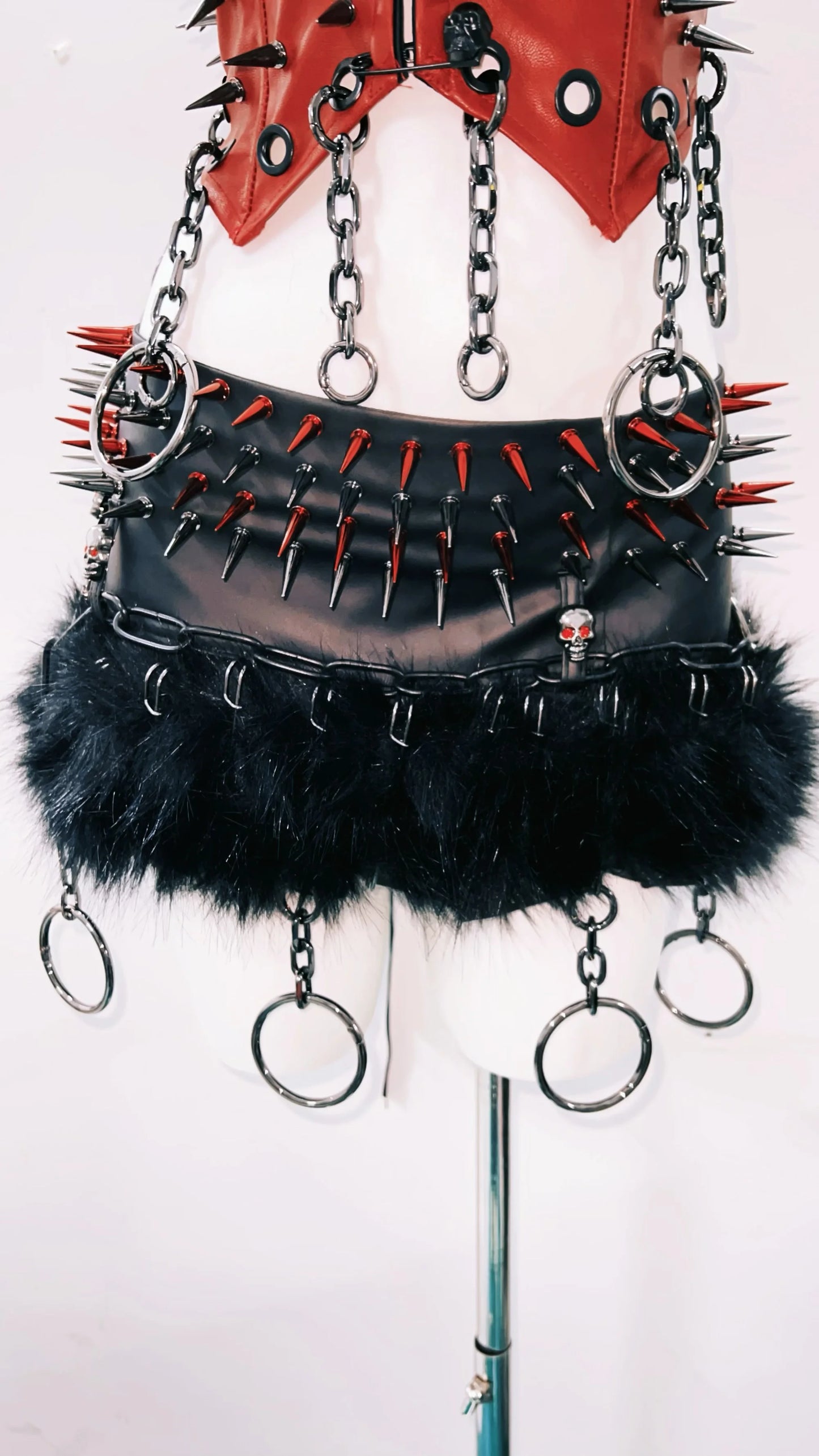 Gothic Tank Tops Punk Tank Tops halter topy2k clothes y2k crop top gothic clothes y2k top rivetTank Tops Skull top vintage tops