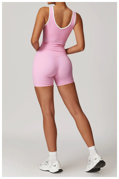 Women Gym Clothes Yoga Suits High Waist Two Piece Set Gym Leggings Yoga Sportswear Fitness Vest Crop Top Tracksuits Sports Bra