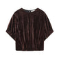 Women Top 2025 New Fashion Velvet Elegant Vest Tops For Women Short Sleeve Commuting Personality Short Top Casual Waistcoat