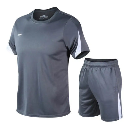 2 Piece Men's Quick Dry Gym Fitness Badminton Sports Suit Clothes Running Jogging Sportswear Workout Workout Set Sportswear
