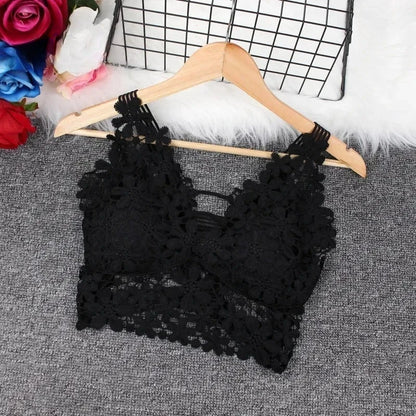 Camis for Women Woman Vest Tank Tops Sexy Strap V-neck Sleeveless Lace Crop Top Backless Loose Female Short Tee Dropshipping