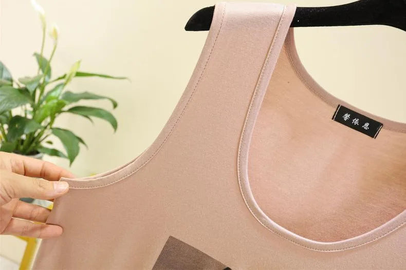 Women Long Tank Tops O-Neck Fashion Print Beauty's Head Casual Loose sleeveless T-shirt streetwear camis tops