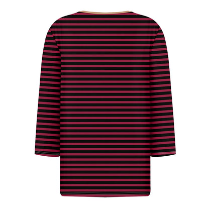 Tops For Women Women'S T Shirt Tee Print Button 3/4 Sleeve Daily Weekend Fashion Basic V Neck Regular Top Ropa De Mujer New