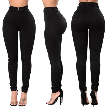 Skinny Jeans Women Pencil Pants Super Stretch Denim Sexy Slim Women Fashion Fashion Waist Retro Commuter