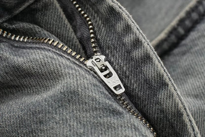 HH Female Fashion Denim Jeans Loose Solid Long Pants With Gradient All Match Streetwear Mujer Casual Baggy Chic Trousers