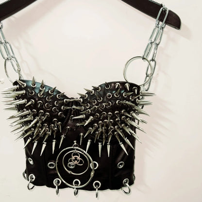 Rivets Tank Tops gothic clothes y2k crop top Cross Tops Gothic Tank Tops Punk Tank Tops Skull top vintage tops y2k fashion