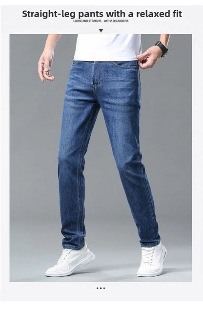 Men's New Fashion Business Jeans for Autumn and Winter  Classic Style Casual Stretch Slim Jeans  Men's Brand Jeans Jeans Pants
