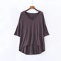 Fashion Tops Tees 2025 Summer T-shirt Women Half-Sleeve Solid Loose Shirt V-neck Oversize Basic Top Shirts for Women Casual