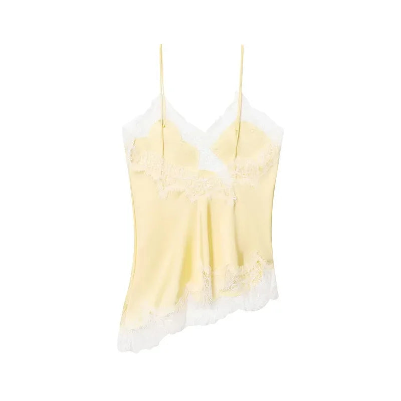 MUJER Women's Tops Black Lace Top Female Sexy Backless Tops for Women Camisole Sleeveless Tops Woman Coquette Tanks Camis Tops