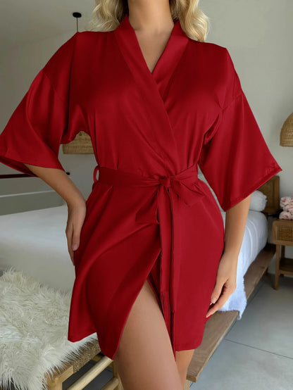 Women's Clothes 2025 Sexy Four Seasons Pajamas Dress Solid Silky Robe Comfortable Homewear Ladies Fashion Soft Lace Nightgowns