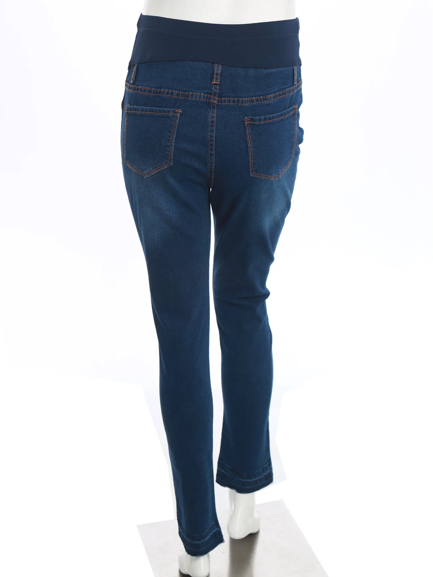Pregnant Women High Waist Support Belly Jeans Maternity Hip Lifting Elastic Denim Pants Daily Work Wear Streetwear Loungewear