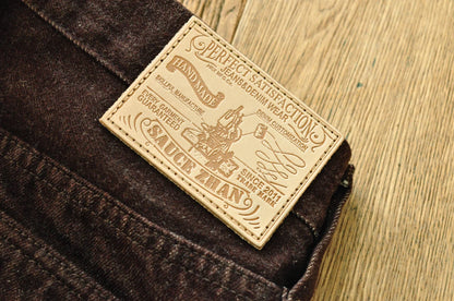 Saucezhan Men Jeans Brown Jeans Men Jeans Trousers  Selvedge Denim Jeans for Men Taper Fit Mens Jeans vintage 13.8 Oz