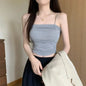 Top Women Sexy Shirts Sleeveless Tube Tops Girls Tops With Suspenders Lady White Camisole Padded Bras Woman Clothing Corset Top