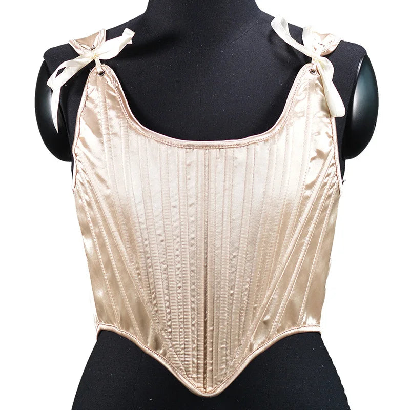 Corset Tops for Women Renaissance Boned Overbust Bustier Corset Top