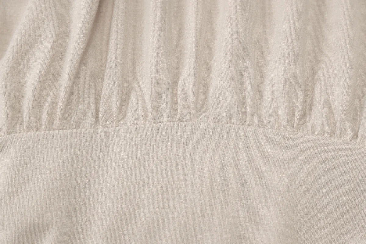 Fashion Off Shoulder Sheer Mini Dress Outfits For Women Hot Sexy Long Sleeve Ruched Party Dresses Bodycon Solid Color Robe Femme