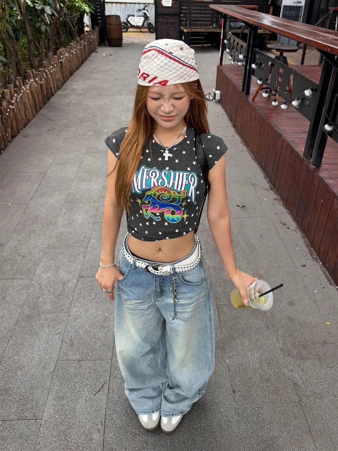 Baggy Jeans Women's Clothing Street Hip Hop Vintage High Waisted Jeans Wide Leg Casual Blue Jeans for Women Pants