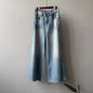 Women's Retro High-waisted Wide-leg Jeans  Loose  Slimming  Drapey  Casual Floor-length Pants for Autumn and Winter