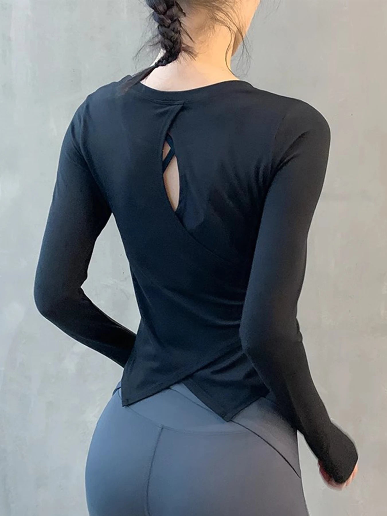Yoga Tops for Women, Long-Sleeved Fitness Clothes, Sportswear, Running Training Clothes, Breathable Quick-Drying Clothes, Pilates High-End Sportswear