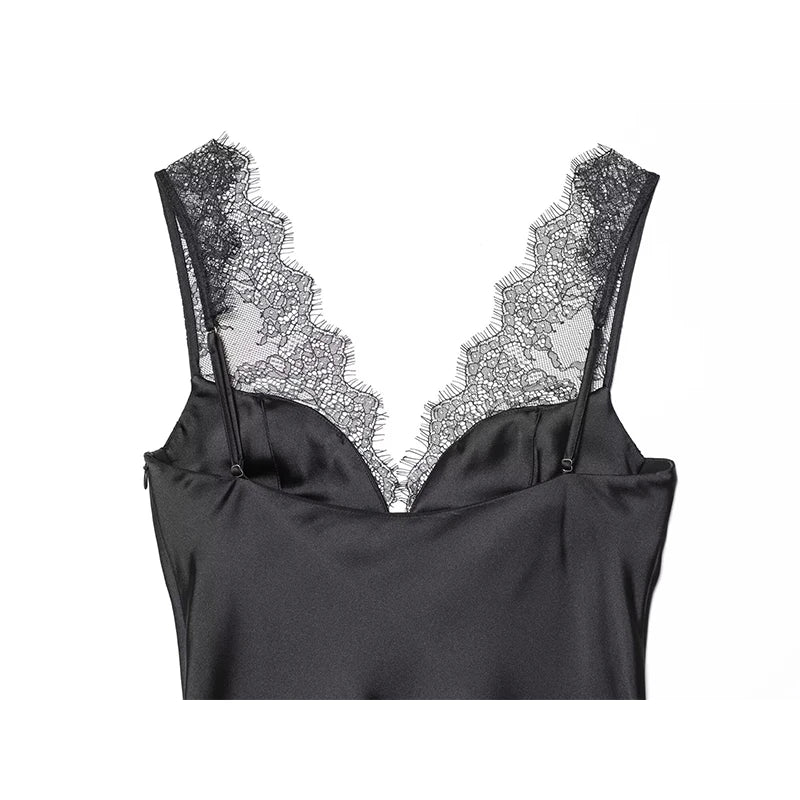 Women's Tops Fashion Lace Sexy Backless Sleeveless Tops Female Chic Tops