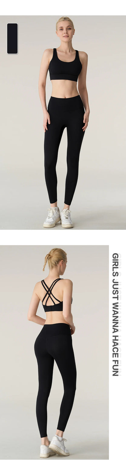 2 Piece Yoga Clothes Women's Tracksuit Athletic Wear Pilates Fitness Suit Gym Workout Push Up Clothes Sports Bra Leggings Suit