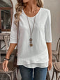Crew Neck Chic Casual Womens Top