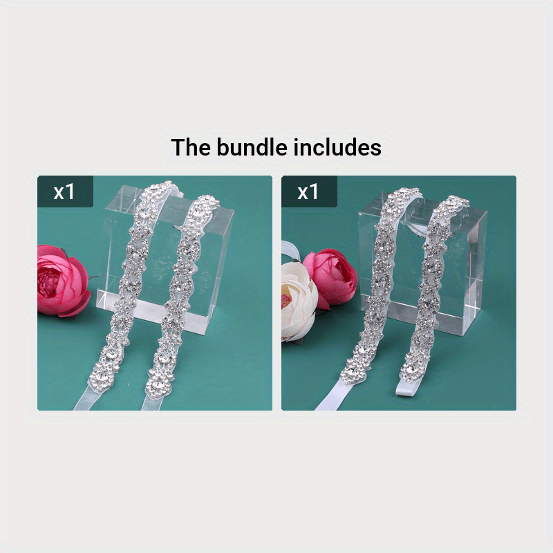 1pc Elegant Rhinestone Waistband Bridal Wedding Dress Accessories