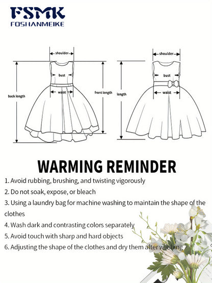 New Youngsters's Dress Long Princess Dress Satin Wedding Dress Flower Youngsters Dress Elegant Evening Dress for Girls Bubble Sleeve Sequins Sparkling Puffy Skirt